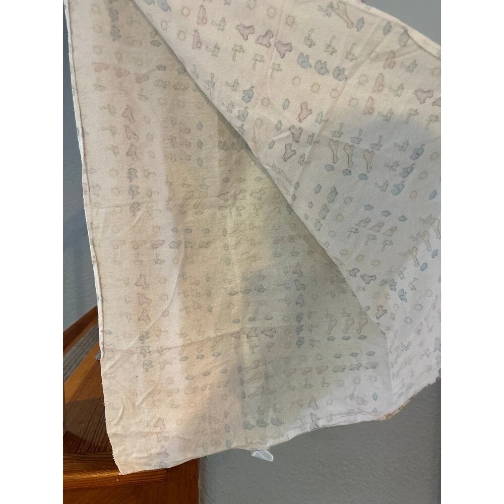Carter’s John Lennon animals flannel receiving baby swaddle blanket vtg y2k